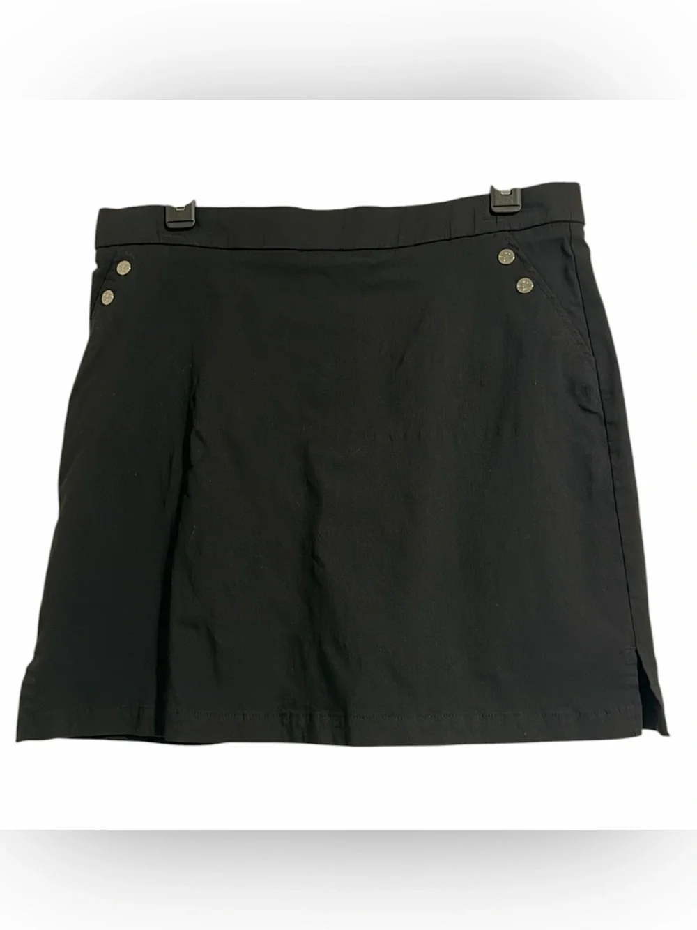 Rafaella Black Skort with Button Accents - M